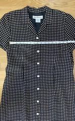 Vintage Silk Norm Thompson Button Front Midi Dress 90s Minimalist Academia Sz 14