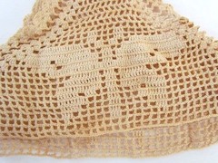 Rare Victorian Filet Crochet Bra Top Butterfly Motif