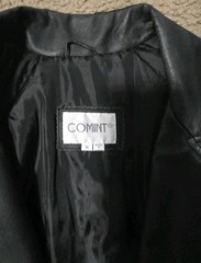 COMINT Vintage Leather Trench Coat with Belt Womens Size XL