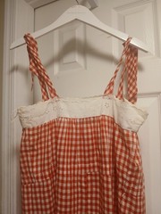 Vintage TRIVIA BY Charm OF hollywood Dress 70ts Cotton Red And White Dress Sz.M