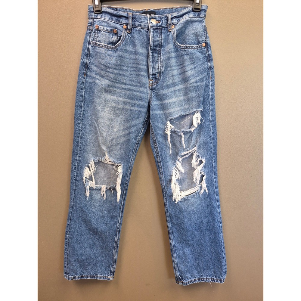 Aeropostale Womens 90s Baggy Jeans 10 Reg 29×30 Y2K Distressed Denim