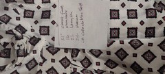 VTG JH COLLECTIBLES White Blouse 8 GUC Black Red Diamond Foulard Long Sleeve