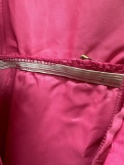 Vintage Eyelet Hot Pink taffeta Day Dress Cottagecore Prom Pinup