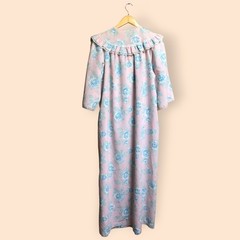 Vintage Apostrophe Sears Union Made Floral Ribbon House Coat Robe Duster M 12-14