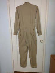 Vintage Khaki Jumpsuit Military Cargo Safari Style Medium 80’s 90’s Womens