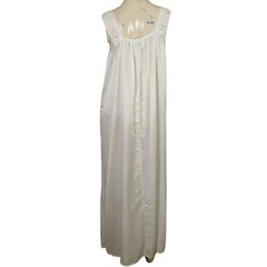 Vintage Venus Barsa Ariel Robe and Gown set white satin with pink ribbon size M