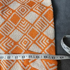 Vintage Mod GoGo Dress Marberni by Lawrence 12 Orange White Geometr Mini 60s VTG