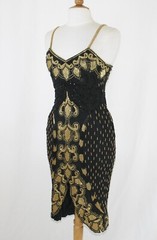 JASDEE Vintage Beaded Dress Hand Work On Silk Style 3011L