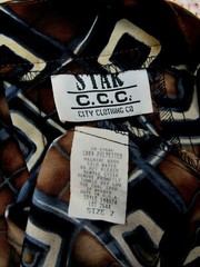 VTG STAR CCC A Line Skirt Checks Squares Dark Chocolate Navy Blue Beige M EUC