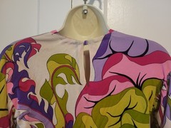 Paola Davitti Pucci-esque Vintage POP ART Psychedelic Mod Flower Print Silk Top