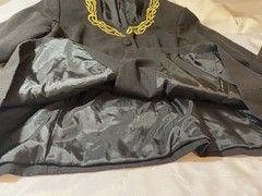 VTG Executive Collection Lady Black w Gold Detail Blazer, sz 22 W, GUC