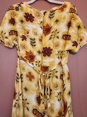 Vtg. J. Stevens by Carol Escritor Women’s Sz 12 Maxi Autumn Themed Dress