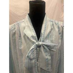 Vintage 80s Stockton’s Perfect Match blue button down blouse