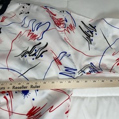 Vintage 80s White Multicolor Paint Splatter Windbreaker Shirt Retro Womens