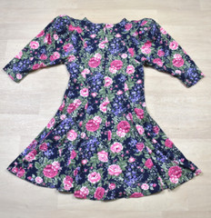 80s Byer Too! Prarie Mini Skate Dress Floral Coquette Size 9 VTG