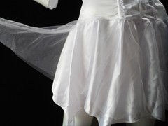 VTG Fredericks of Hollywood 90’s New Sexy!! White Lingerie Dress Tie Up Bodice S