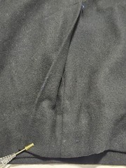 Vintage 1960s Mod Shift Dress Black Heavy Wool Knit ILGWU Union Label Pocket Day