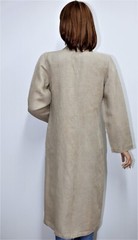 Vintage 80s JC CASTELBAJAC “KO & CO” greige linen coat 42FR 10US made in France