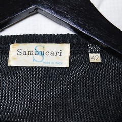 Vintage SAMBUCARI Sequin Butterfly Sweater Top Made in Italy Size 42 USA Size 6