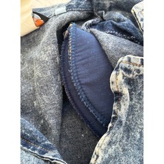 Champagne West Vintage 80s Acid Wash Denim Dress Star Waist Made in USA