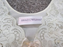 VTG Shadowline Bridal Cream SILKY Nylon Peignoir Robe Nightgown olga esque MED