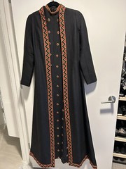 Vintage Boutique Woolen Gown and Coat Hand Made in Greece by Nikos and Takis 
