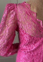 Vintage ILGWU Lace Overlay Dress, Sz 18, Special Occasion, Party, Statement