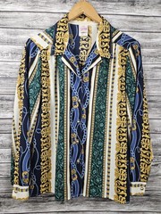 Vintage Graff Californiawear Women’s 8 Stripe Mix Patterns Longsleeve Top