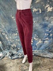 Vintage 1980s Women’s Tapered Left Guess Jeans Plum High Waist Pants 23.5”W 30”
