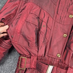 Vintage Descente Womens Ski Suit US 12 One Piece Iridescent Burgundy Ski Snow