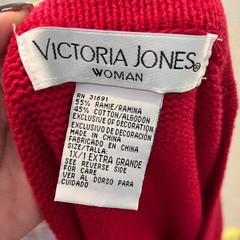 Victoria Jones Red Beaded Sweater Vest