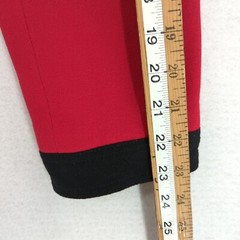 Vintage 1980s DONCASTER Women’s Skirt Suit Red / Black Crepe 100% Wool Sz 12