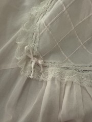 Fantham & Maron London Pink Lace Trim Long Sleeve Nightgown Sz42 Made in Denmark