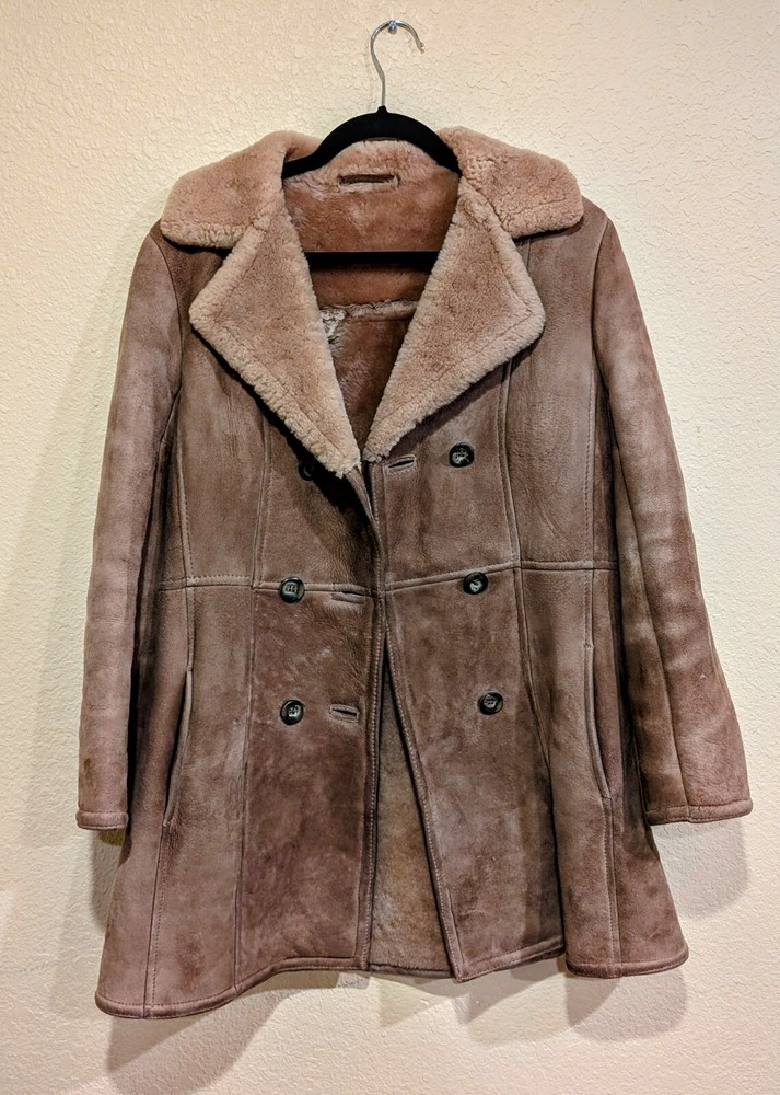 Vintage Women’s Authentic Sheepskin Shearling Coat ~ Size 12 * Runs Small