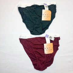 Vintage Bali 100% Cotton Hi Cut String Bikini Panties 90s Size 8 #2128 Logo