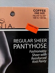 Vintage Pantyhose Ravinia Regular Sheer Rare Color Coffee One Size BDR4