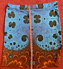 Rare Vintage Todd Oldham TO2 Polyester Graphic Print Heat Map? Mini Skirt Size M