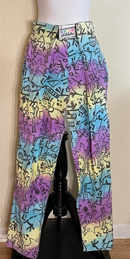 Vtg 80s 90s Hip Hop Graffiti Muscle Baggy Hammer Pants