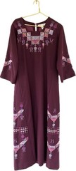 Vintage 1972 Hand Embroidered Wool Ethnic Caftan 70s Kaftan