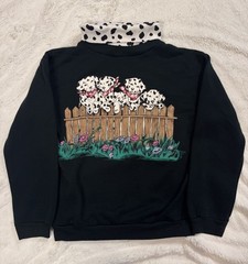 Basic Editions Dalmations Girls Size 7/8 Vintage Crewneck Turtleneck Sweater