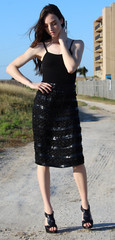 Vintage 80s Victor Costa Sequin Skirt XS/Small Women Cocktail Party