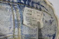 VTG 80s 90s Stone Acid Light Blue Wash Prima Classe Made Israel 34 Womens Jeans