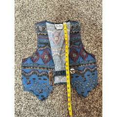 Vintage 90s Amy Byer Southwestern Aztec Cropped Vest Girls Large 14 USA Women S