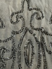Authentic 1920s Beaded Silk Chiffon Dress – Art Deco With Double Sided Beading
