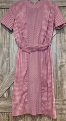 Union Made Vintage 60s Nancy Greer Dress Plaid Thin Belted Small