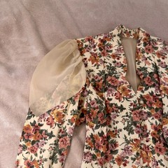 Vintage 80’s Floral Cottagecore Prairie Skirt Top Set Puff Romantic Fairy Sz 5