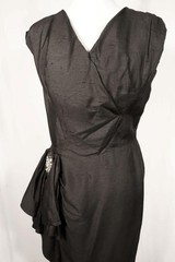 Vintage 1960’s Black Rayon & Silk Cocktail Dress Size 10+ Excellent Condition