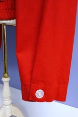 Vintage 80’s Ladies Perry Ellis America Red Linen Cotton Button Front Jacket Lg