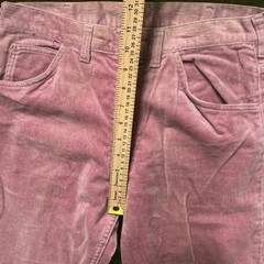 1970s Lee Leens Dusty Rose Corduroy Bell Bottoms – size 26/27