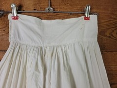 Vintage Antique Tiered Cotton Muslin Slip Skirt Pin Tucks Embroidered Lace